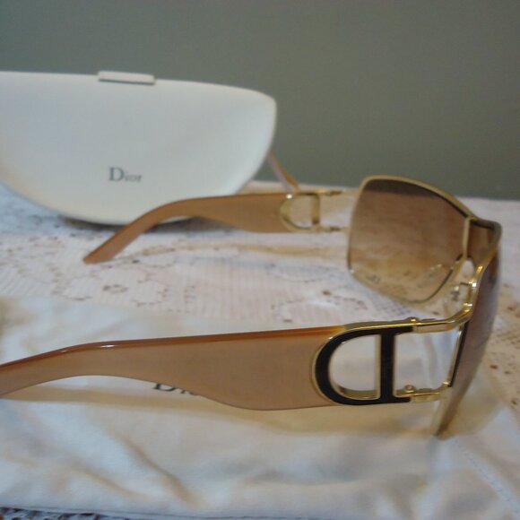 Dior Gold & Brown Gradient Wrap-Around Lens - PRECOLL 1 Sunglasses - Never Worn - Picture 9 of 13